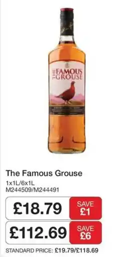 Booker Wholesale The Famous Grouse offer