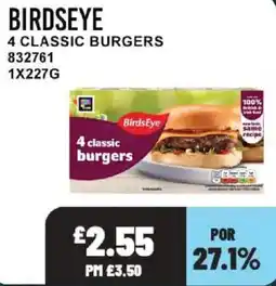 Bestway Birdseye 4 classic burgers offer