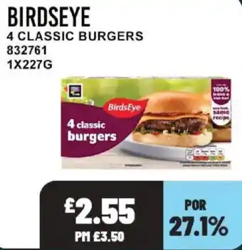 Bestway Birdseye 4 classic burgers offer