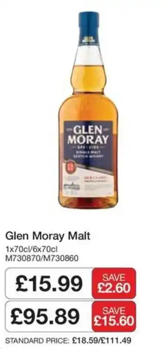 Booker Wholesale Glen Moray Malt offer