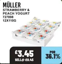 Bestway Müller strawberry peach yogurt offer