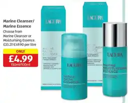 Aldi Lacura marine facial cleanser or marine moisturising essence offer