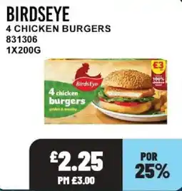 Bestway Birdseye 4 chicken burgers offer