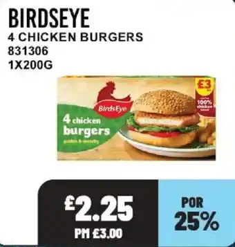 Bestway Birdseye 4 chicken burgers offer