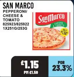 Bestway San Marco pepperoni cheese & tomato offer