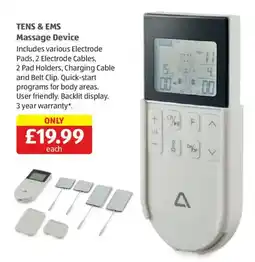 Aldi Tens & Ems Massage Device offer