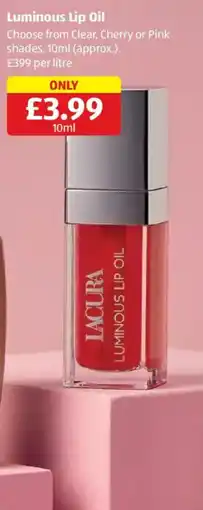 Aldi Lacura luminous lip oil offer