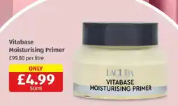 Aldi Lacura vitabase moisturising primer offer