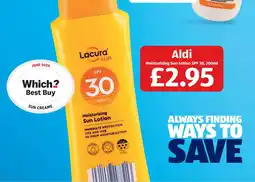 Aldi Lacura Moisturising Sun Lotion SPF 30 offer