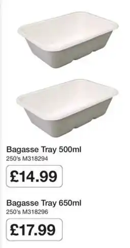 Booker Wholesale Bagasse Tray offer