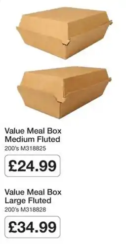 Booker Wholesale Value Meal Box Medium Fluted offer