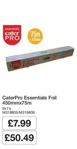 Booker Wholesale Caterpro essentials foil offer
