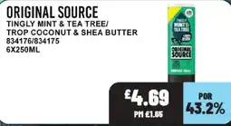 Bestway Original Source shower gel offer