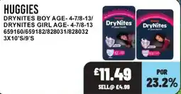 Bestway Huggies drynites offer