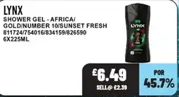 Bestway Lynx shower gel offer