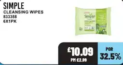 Bestway Simple cleansing wipes offer