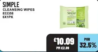 Bestway Simple cleansing wipes offer
