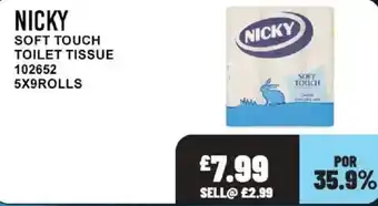 Bestway Nicky soft touch toilet tissue offer