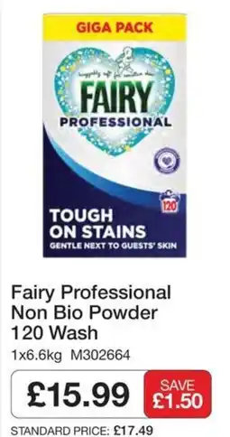 Booker Wholesale Fairy Professional Non Bio Powder offer