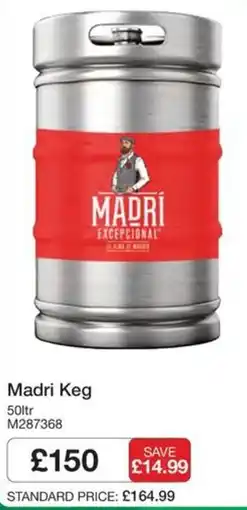 Booker Wholesale Madri keg offer