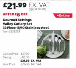 Costco Gourmet Settings Valley Cutlery Set offer