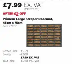 Costco Primeur large scraper doormat offer