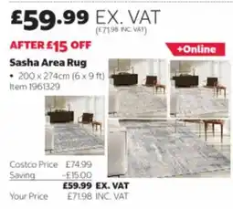 Costco Sasha Area Rug offer