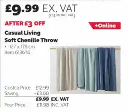 Costco Casual Living Soft Chenille Throw offer