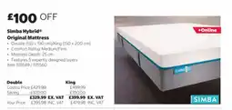 Costco Simba Hybrid Original Mattress offer