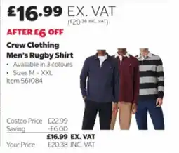 Costco Crew Clothing Men's Rugby Shirt offer