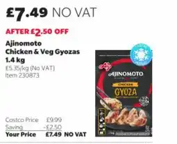 Costco Ajinomoto chicken & veg gyoza offer