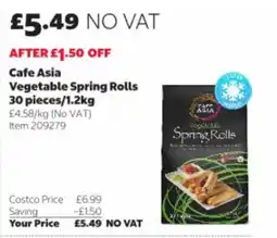 Costco Cafe Asia vegetable spring rolls offer