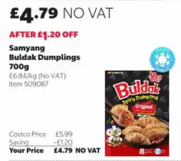 Costco Samyang buldak dumplings offer