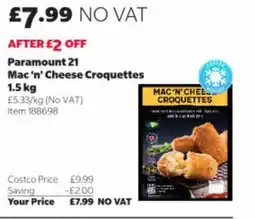 Costco Paramount 21 Mac 'n' Cheese Croquettes offer