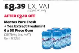 Costco Mentos pure fresh + tea extract freshmint gum offer