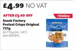 Costco Snack Factory Pretzel Crisps Original offer