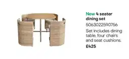 B&Q 4 seater dining set offer