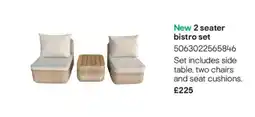 B&Q New 2 seater bistro set offer
