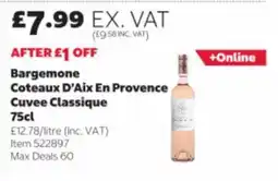Costco Bargemone coteaux d'aix en provence cuvee classique offer