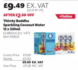 Costco Thirsty Buddha Sparkling Coconut Water offer