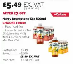 Costco Harry Bromptons Iced Tea offer