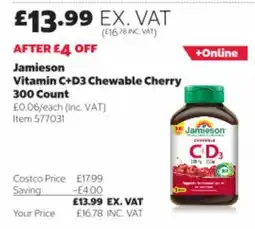 Costco Jamieson vitamin c+d3 chewable cherry offer