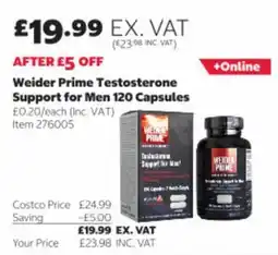 Costco Weider Prime Testosterone Support for Men offer