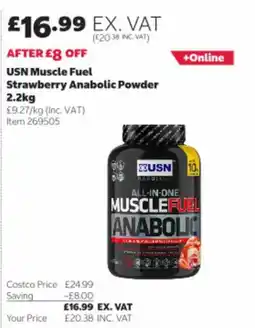 Costco Usn muscle fuel anabolic powder offer
