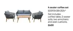 B&Q 4 seater coffee set offer