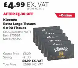 Costco Kleenex Extra Large Tissues offer