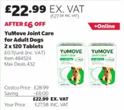 Costco Yumove joint care for adult dogs offer
