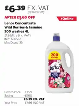 Costco Lenor concentrate wild berries & jasmine offer