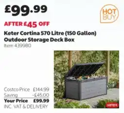 Costco Keter cortina outdoor storage deck box offer