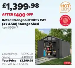 Costco Keter Stronghold Storage Shed offer